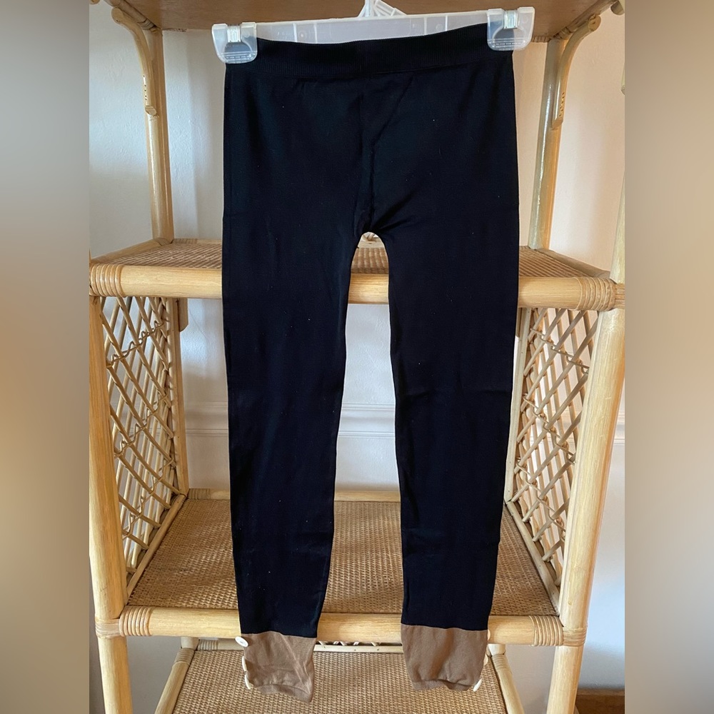 Black Leggings with Button Detail